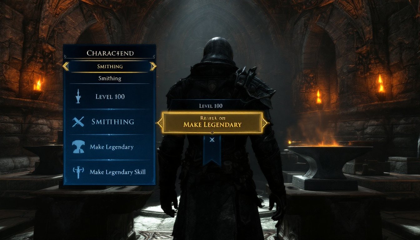 skyrim making a skill legendary